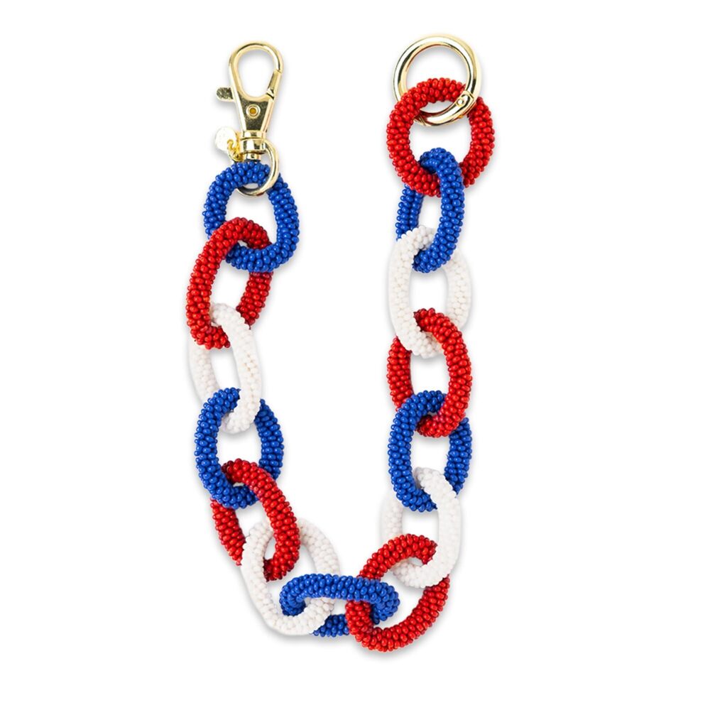 8817 Game Day Bag Chain – Handcrafted Beaded Accessory use as Purse Strap